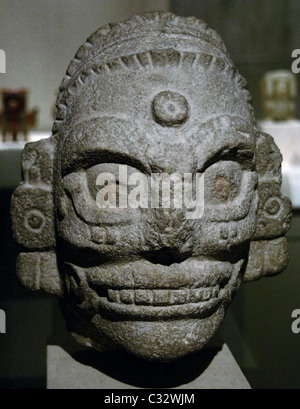 Präkolumbische Kunst. Maya-toltekischen. Kopf des Gottes des Regens. Zwischen elf bis zwölf Jahrhunderten datiert. Chichen-Itza (Mexiko). Stockfoto