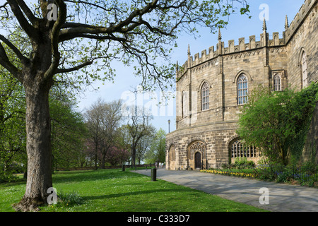 Die Seite des Shire Hall in Lancaster Castle, Lancaster, Lancashire, UK Stockfoto