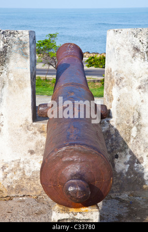 Alten Stadtmauern, Cartagena, Kolumbien Stockfoto