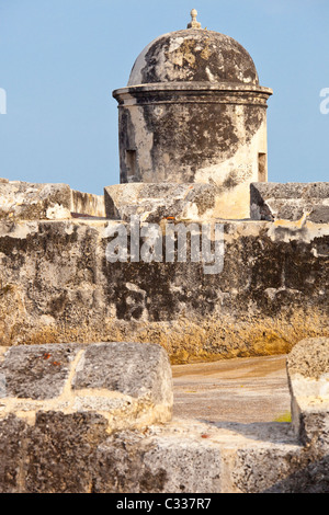 Alten Stadtmauern, Cartagena, Kolumbien Stockfoto