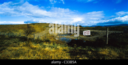 In der Nähe von Omagh, Co Tyrone, Nordirland, Goldmine-Website unter Cavanacaw Stockfoto