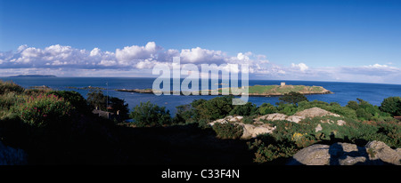 Dalkey Island, Co. Dublin, Irland; Blick auf Dalkey Island von Küste Stockfoto