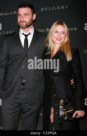 Liev Schreiber und Naomi Watts 2008 National Board of Review Motion Pictures Award-Gala bei Cipriani 42nd Street- Stockfoto