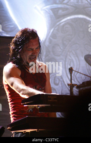 Tuomas Holopainen-Nightwish führt im Obras Stadium. Buenos Aires, Argentinien - 23.11.08 Stockfoto