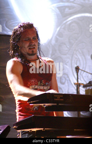 Tuomas Holopainen-Nightwish führt im Obras Stadium. Buenos Aires, Argentinien - 23.11.08 Stockfoto