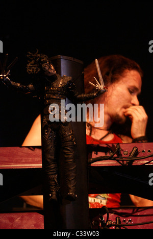 Tuomas Holopainen-Nightwish führt im Obras Stadium. Buenos Aires, Argentinien - 23.11.08 Stockfoto