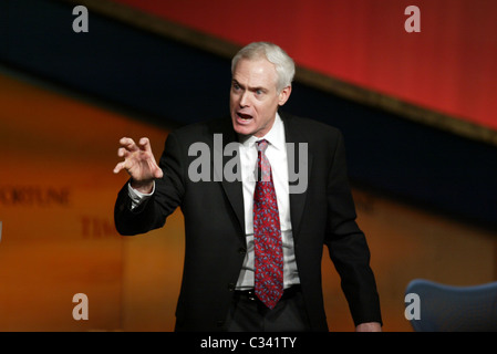 Jim Collins, Autor von "Good To Great" auf der Fortune-500-Forum statt durch Zeit und Fortune Magazine wo führende Unternehmen Stockfoto