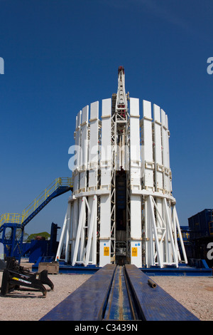 PR Marriot mobile Rig 50, eine Drillmec HH-220, gekauft für cuadrilla Ressourcen Schiefergestein Gas in Grange Hill, Poulton le Fylde, Blackpool, England, Großbritannien Stockfoto