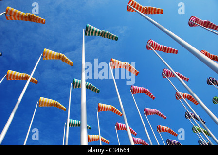 Die Skulptur "Le Vent Souffle Où il Veut" von Daniel Buren. Beaufort03: Kunst am Meer. De Haan, Belgien. Stockfoto