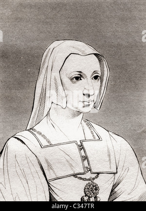 Katharina von Aragon, 1485 – 1536, aka Katherine oder Katharine. Königin von England als die erste Gemahlin von König Henry VIII von England. Stockfoto