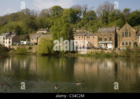 England Derbyshire Cromford Teich Stockfoto