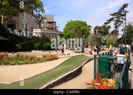 Crazy Golf-Putting-Green in Bournemouth Wintergärten Stockfoto