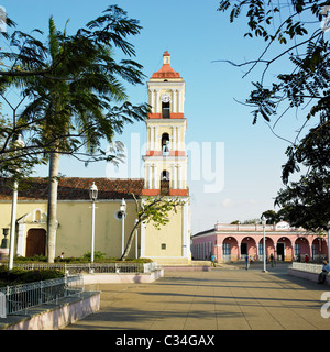 San Juan Bautista de Remedios'' s Kirche, Parque Martí, Remedios, Kuba Stockfoto