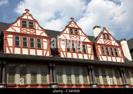 Traditionelle Fachwerkhäuser in Weilburg, Deutschland Stockfoto