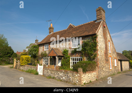 Flintstones Cottage Singleton West Sussex UK Stockfoto