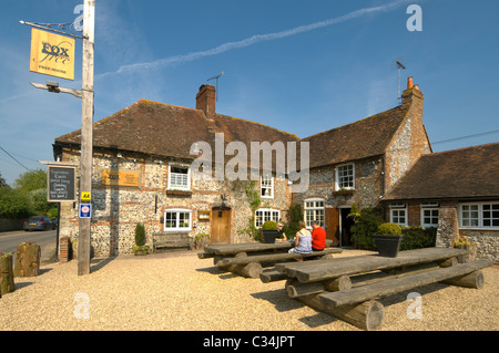 Der Fuchs geht Free Pub Singleton West Sussex UK Stockfoto