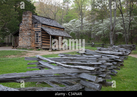 Tolle Smoky Mountains National Park, Tennessee - John Oliver Platz in Cades Cove. Stockfoto