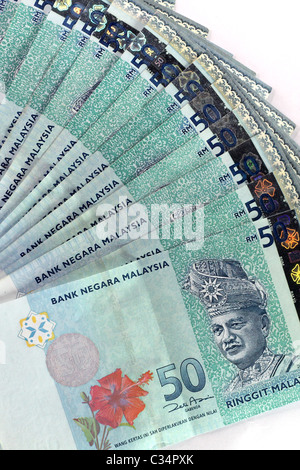 Malaysia Ringgit RM 50. Stockfoto