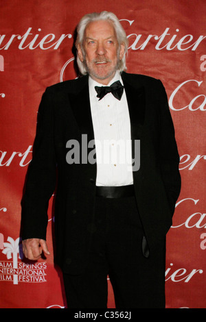 Donald Sutherland besucht das Palm Springs International Film Festival Awards Gala 2009 statt im Convention Center Palm Stockfoto