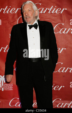 Donald Sutherland besucht das Palm Springs International Film Festival Awards Gala 2009 statt im Convention Center Palm Stockfoto