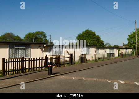 Post World Ware II 2, Prefab, Wohnsitz: Catford South London, Bezirk Lewisham. Excalibur Estate ein nach dem Krieg vorgefertigtes Gebäude vor der Fab-Baustelle mit rund 200 Häusern. 2010s, 2011 HOMER SYKES Stockfoto