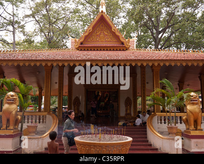 Preah Ang Chek und Preah Ang Chorm Schrein, Unabhängigkeit Palastgärten, Siem Reap, Kambodscha Stockfoto