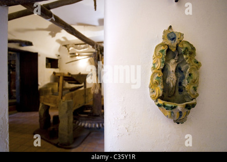 Stadtmuseum, Lingua, Insel Salina, Äolischen Inseln, Sizilien, Italien Stockfoto