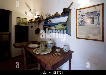 Stadtmuseum, Lingua, Insel Salina, Äolischen Inseln, Sizilien, Italien Stockfoto