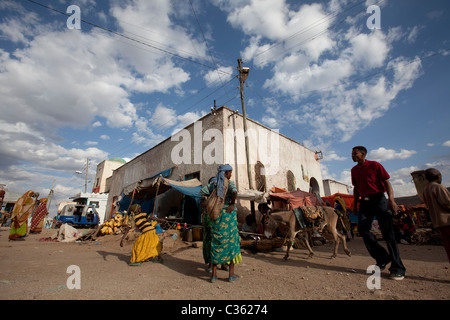 Straßenszene - Old Town, Harar, Äthiopien, Afrika Stockfoto