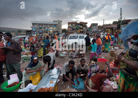 Straßenszene - Old Town, Harar, Äthiopien, Afrika Stockfoto