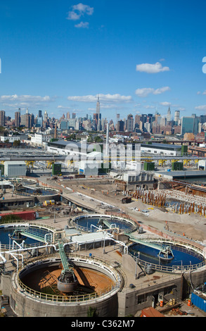 Newtown Creek Kläranlage in Greenpoint, Brooklyn Stockfoto