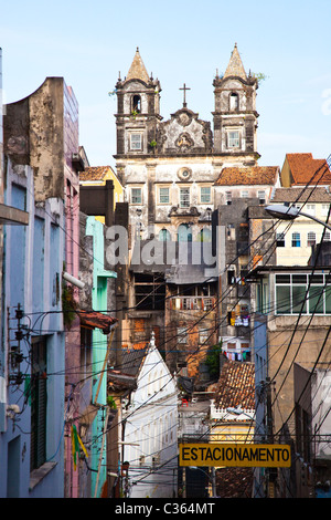 Igreja Santissimo Sacramento tun Passo und der Pelourinho alte Salvador, Brasilien Stockfoto