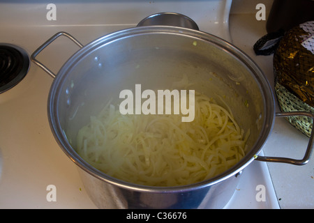 Französische Zwiebelsuppe Stockfoto