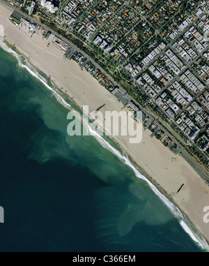 Luftbildkarte anzeigen Santa Monica Beach Kalifornien Stockfoto