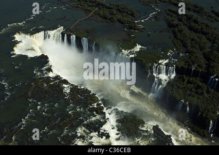 Helikopter-Flug Iguazu-Wasserfälle Stockfoto