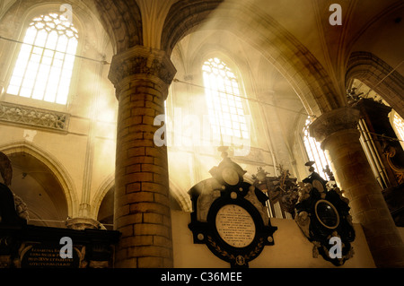 Antwerpen / Antwerpen, Belgien. Sint Jakobskerk (Kirche, 1491-1656) Sonnenlicht durch Fenster Stockfoto