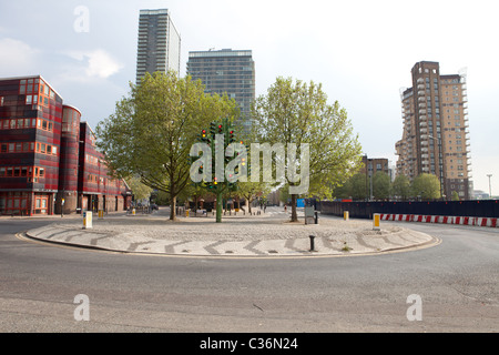Ampel-Skulptur von Pierre Vivant, Canary Wharf, London Stockfoto