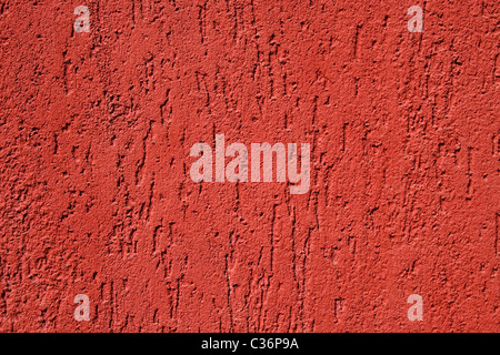 Nahaufnahme von roten Zement Textur, Ausschnitt aus einer Wand Stockfoto