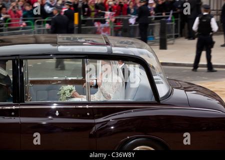 Königliche Hochzeit Rolls-Royce Phantom VI, Kate Middleton, Whitehall, London, UK. Foto: Jeff Gilbert Stockfoto