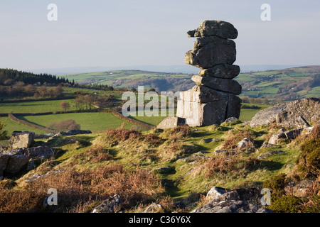 Bowerman die Nase auf Hayne hinunter auf Dartmoor Stockfoto