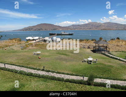 Alten Dampf Schiff Yavari, Marine-Museum in der Nähe von Hotel Posada del Inca, Titicacasee, Peru Stockfoto