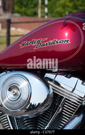 Harley Davidson Motorrad-Tank und Motor Stockfoto