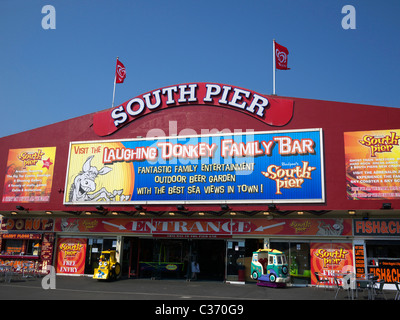 Außenseite des South Pier South Beach Blackpool Lancashire UK Stockfoto