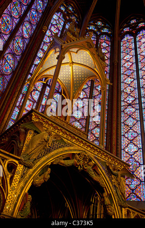 Europa, Frankreich, Paris (75), Sainte-Chapelle-Kirche, Unterkapelle Stockfoto