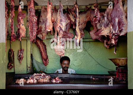 Metzgerei in Harar, Äthiopien Stockfoto