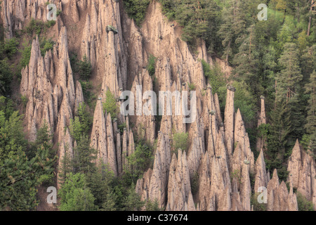 Rittner Erdpyramiden in der Nähe von Bozen/Bolzano, Italien Stockfoto