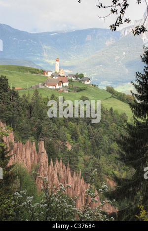 Rittner Erdpyramiden in der Nähe von Bozen/Bolzano, Italien Stockfoto