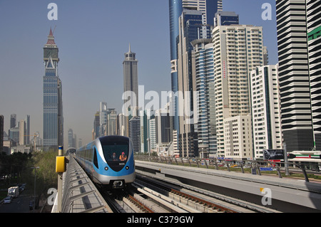 Trade Centre Dubai Metro-Station, Downtown Dubai, Dubai, Vereinigte Arabische Emirate Stockfoto