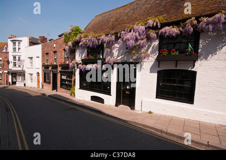 Blick auf die Minze Roggen East Sussex England Stockfoto