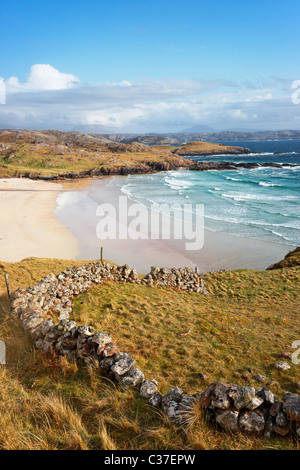 Polin, Strand in der Nähe von Kinlochbervie, Sutherland, Highland, Schottland, Großbritannien. Ein Phollain Bagh Stockfoto